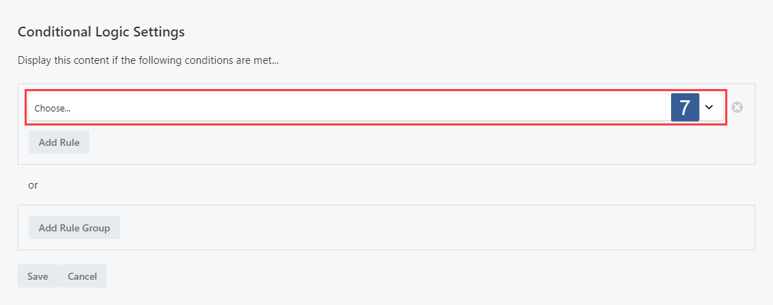 Steps to select Beaver Themer conditional logic rule to control Beaver Builder module/column/row display