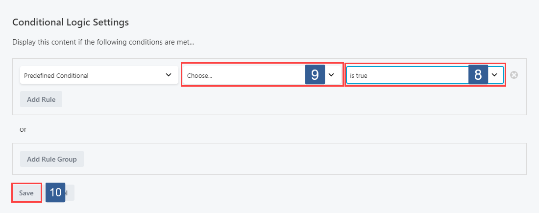 Steps to select Beaver Themer conditional logic rule using ActiveMember360 conditional to control Beaver Builder module/column/row display