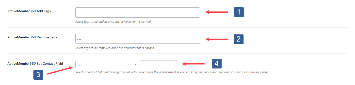 Configuring Actions When Achievement Earned