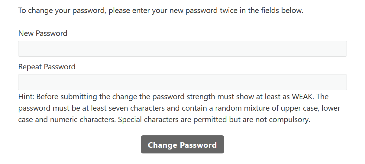 Shortcode mbr_password_change Example Two
