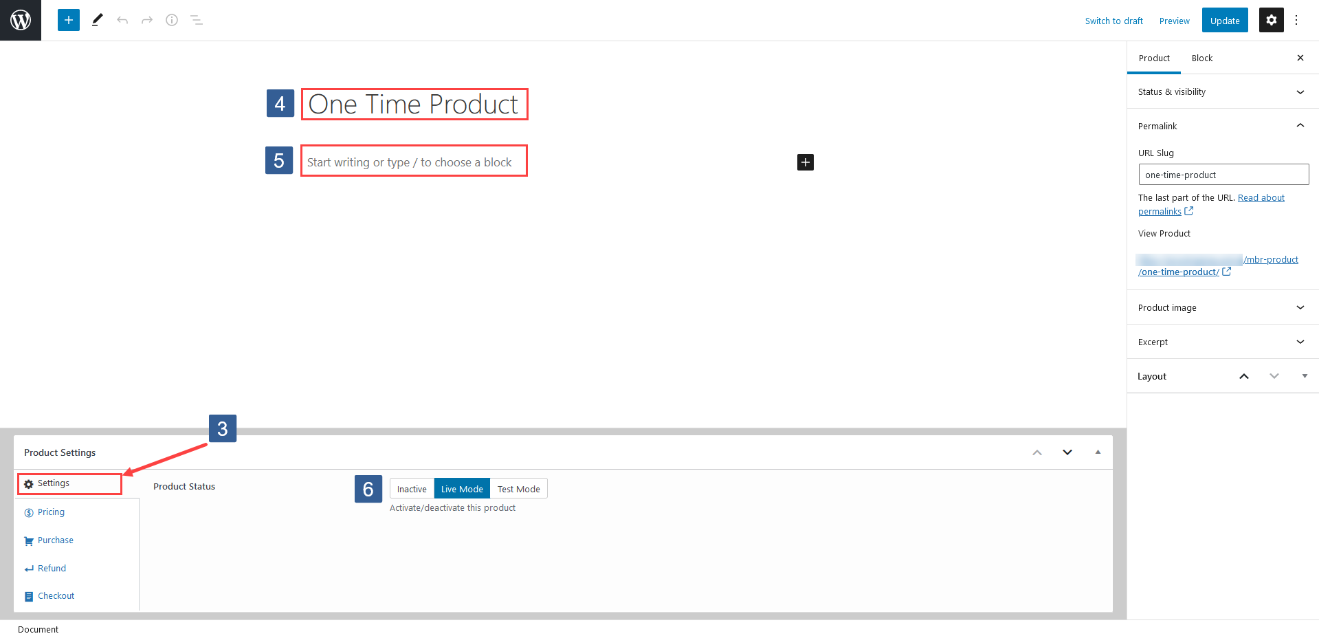 Steps to define Payment Module product settings