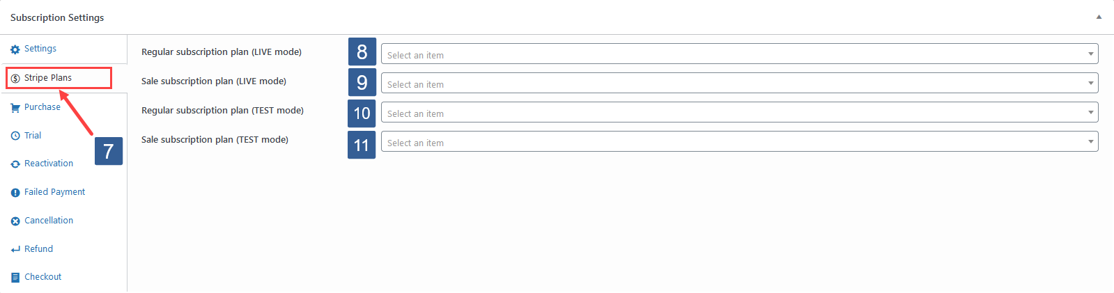 Steps to specify Payment Module subscription Stripe plans